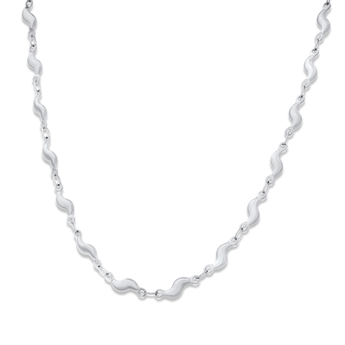 Wavy Chain Silver 4MM Αλυσίδα λαιμού από ανοξείδωτο ατσάλι 316L